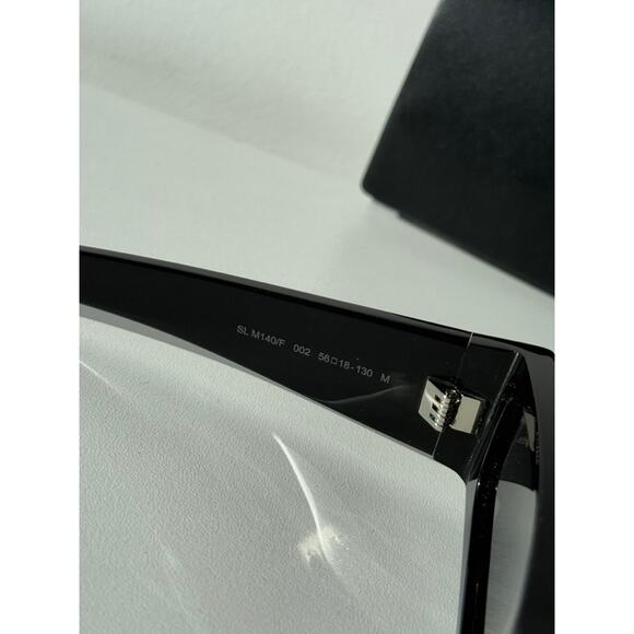 NEW Saint Laurent SLM140/F Black Silver Sunglasses